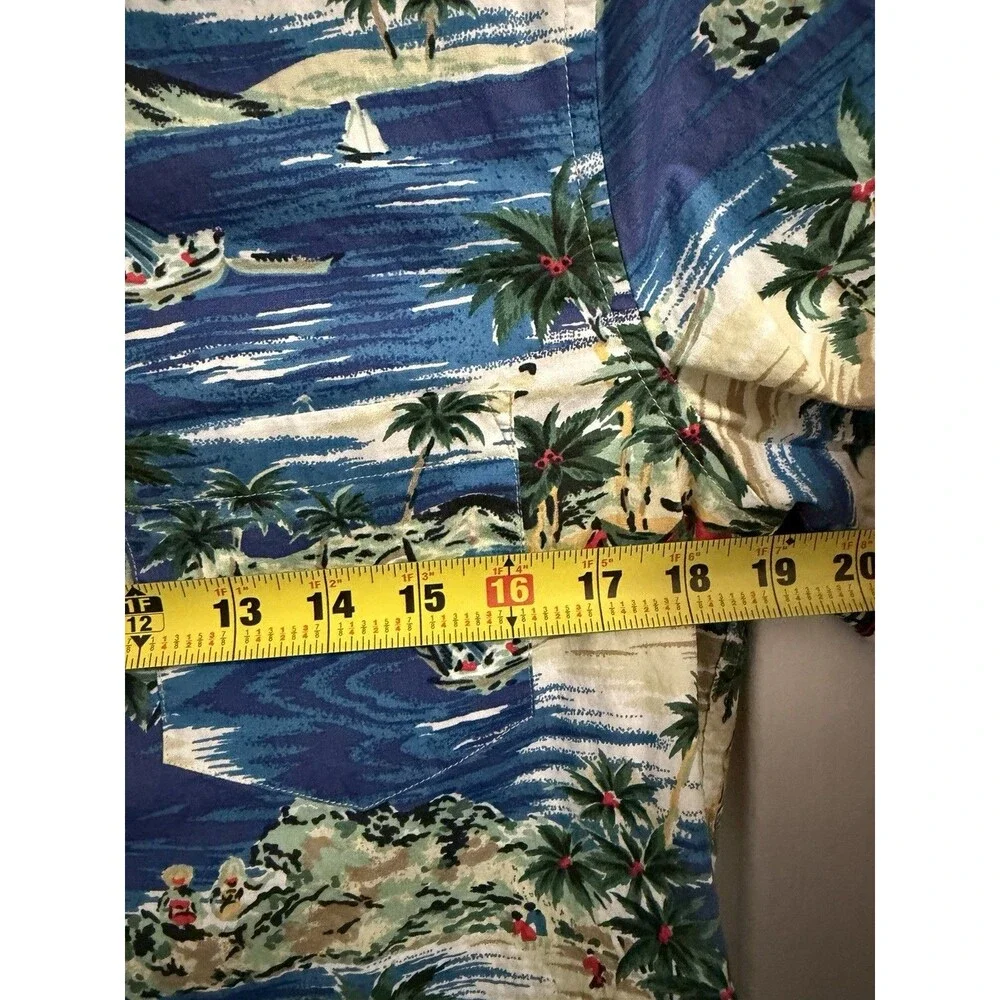 J. Crew Men’s Mercantile Button Up Shirt Sailing Lagoon Print Blue Size S